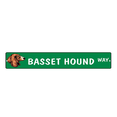 #ad #ad Aluminum Weatherproof Road Street Signs Basset Hound Dog Way Home Decor Wall $17.99
