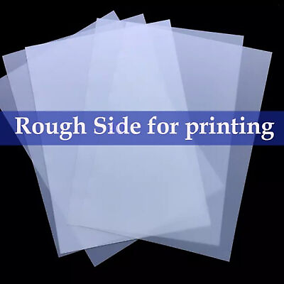 #ad 50sheets，8.5quot;x11quot; A4 ，Waterproof Inkjet Milky Transparency Screen Printing Film $19.99