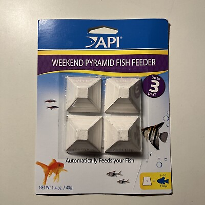 #ad API Weekend Pyramid Fish Feeder 3 Day Automatic Fish Feeder 1.4oz $6.92