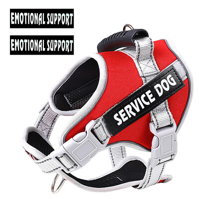 No Pull Service Dog Harness amp; 4 Pcs Free Tages Emotional Support Pet Easy Vest $20.79
