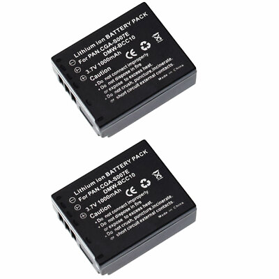 #ad 2X Lion Battery for Panasonic DMC TZ5 CGR S007E CGA S007 CGA S007A 1B CGR S007E $10.11