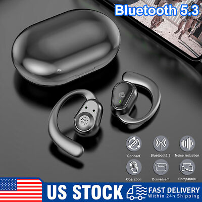 #ad TWS Bluetooth 5.3 Headset Wireless Earphones Earbuds Stereo Headphones Ear Hook $11.99