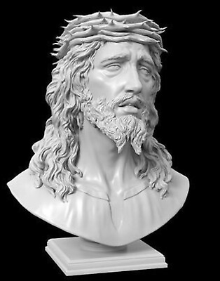 #ad ✝️ 260MM Tall Bust Of Jesus Christ With Thorne Crown $60.00