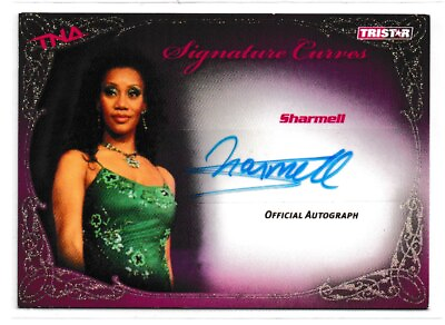 #ad Sharmell 2009 TriStar TNA Knockouts Wrestling Signature Curves Gold Autograph 75 $10.00