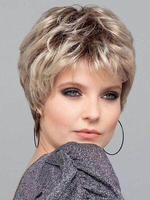 #ad Short Layered Blonde Ombre Brown Pixie Cut Wigs With Bangs Synthetic For Women $16.24