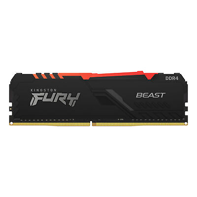 #ad 8GB Kingston FURY Beast RGB DDR4 3200MHz Memory Module Desktop RAM $28.99