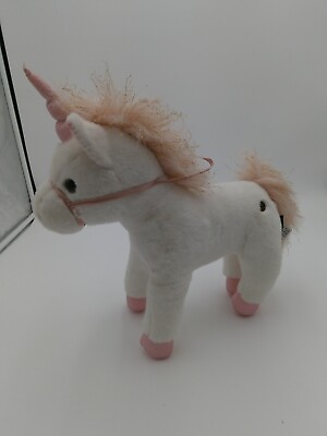 #ad Plush Unicorn White And Pink With Glitter Sparkles $8.39