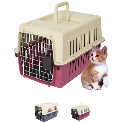 Koreyosh Plastic Cat Dog Carrier Cage Portable Pet Puppy Kitten Crate Travel Box $36.99