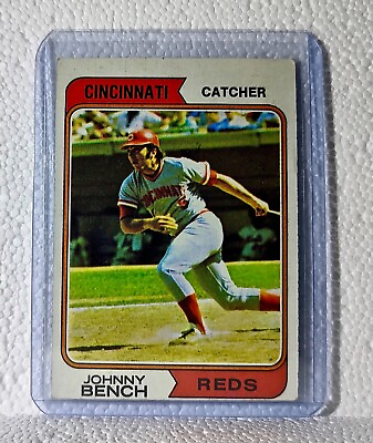 #ad Johnny Bench 1974 Topps MLB #10 Baseball Card Cincinnati Reds $9.95