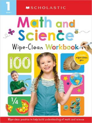 #ad First Grade Math Science Wipe Clean Workbook: Scholastic Early Learn Paperback $14.73