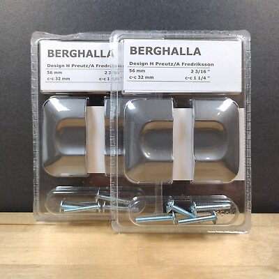 #ad IKEA Berghalla Handle Grey Set Of 2 New Aluminium Furniture Door 2 PACKS AU $29.00