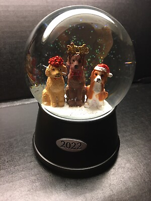 #ad New Wondershop 2022 Christmas Holiday Dog Dogs Musical Snow Globe $14.99