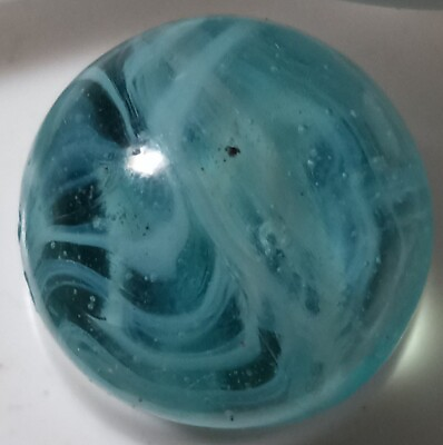 #ad Old 17mm Light Blue Swirl Toy Marble 467 $11.00