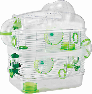 #ad Acrylic Clear 3 Level Hamster Rodent Gerbil Mice Habitat With Top Exercise Ball $49.78