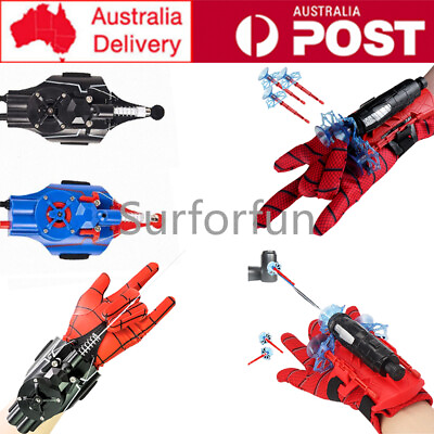 #ad Spider Man Glove Web Shooter Dart Blaster Launcher Toys Spiderman Costume Kids AU $70.19