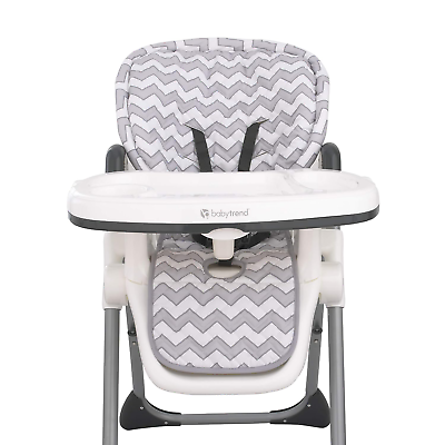 #ad – Soft Gray and White Chevron High Chair Pad Easy to Install Replacement Cushi $45.88