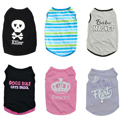 Boy Dog Clothing Puppy Vest Girl Pet Clothes for chihuahua yorkie Shih Tzu Cat $3.99