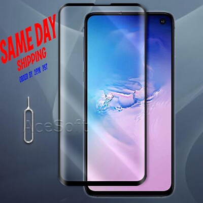 #ad Tempered Glass Screen Protector Eject Pin for Samsung Galaxy S10 SM G973U Phone $13.17
