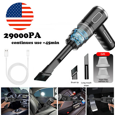 #ad US Wireless Car Vacuum Cleaner Portable Handheld Cleaner for Home Car Dual Use $13.90