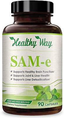 #ad Healthy Way Pure SAM e 500mg 90 Capsules S Adenosyl Methionine Supports Health $24.00