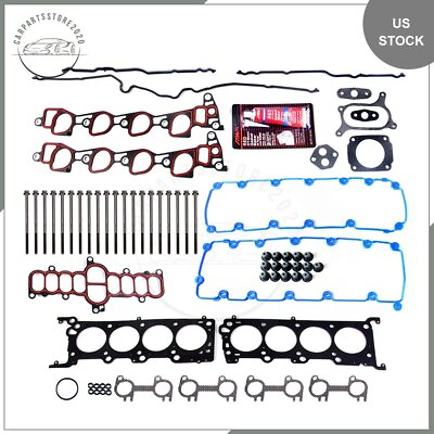 #ad Head Gasket Bolts Sets 1997 1998 Fits Ford Expedition F 150 F 250 5.4L V8 $101.42
