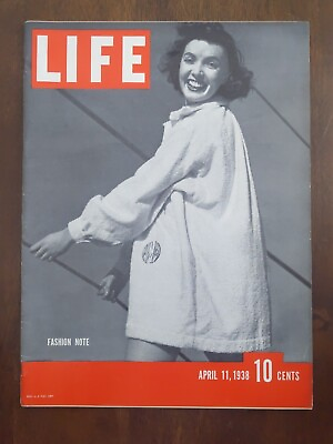 #ad Life Magazine 1938 April 11 Fashion Note Monogram craze RARE NEWSTAND COPY $20.82