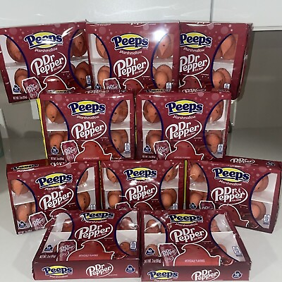 #ad PEEPS Marshmallow Chicks Dr Pepper Holiday Candy 10 10 count boxes = 100 PEEPS $49.98