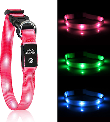 #ad Led Dog Collar USB Rechargeable Light up Dog Collars for Small Dogsamp;Large Cats $14.99