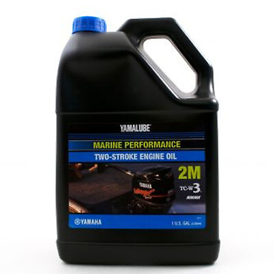 #ad Yamaha New OEM Yamalube 2M Marine 2 Stroke Engine Oil Gallon LUB 2STRK M1 04 $41.49