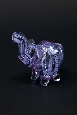#ad 3quot; Collectible Lavender Elephant TOBACCO Glass Hand Smoking Pipe Fast Shipping $12.99