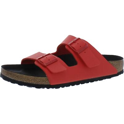 #ad Birkenstock Mens Arizona BS Faux Leather Double Strap Slide Sandals BHFO 6111 $56.99