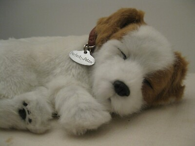 #ad Perfect Petzzz Breathing Sleeping Puppy Jack Terrier Dog plush.  Lifelike $27.52