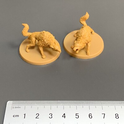 #ad Lot 2 PCS BIG WOLF Game Figure Fit For Dungeons amp; Dragon Damp;D Miniatures Toy 042 $4.74