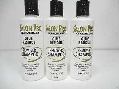 #ad Salon Pro Exclusives 4 oz Bonding Glue Residue Remover Shampoo Lot of 3 $16.95