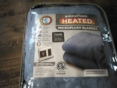 #ad Microplush Blanket Twin Size 62 X 84quot; Arrow Blue Digital Heated Control... $52.00