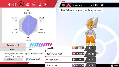 #ad Pokemon Sword and Shield 6iv Shiny Cinderace FAST DELIVERY $1.99