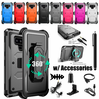 #ad For Samsung Galaxy Note 9 Heavy Duty Clip Holder Case Cover w Accessories $14.89