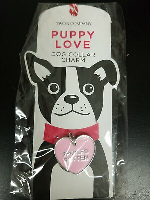 #ad Two#x27;s Company Puppy Love Dog Collar Charm quot;Spoiled Rottenquot; pink $9.99