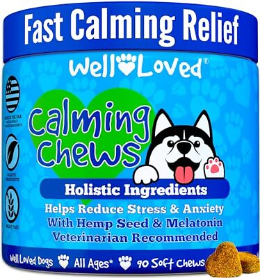 #ad Calming Chews for Dogs Dog Calming Treats Made in USA Vet Developed Dog ... $27.67