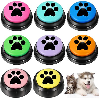 #ad 8 Pack Dog Buttons for Communication Voice Recording Button Dog Sound Talking... $40.77