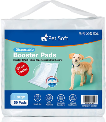 #ad Pet Soft Dog Diaper Liners Disposable Dog Diaper Booster Pads for Male amp; Dogs $28.17