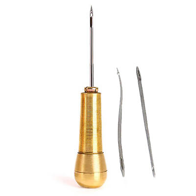 #ad Leather Waxed Thread Stitching Needle Awl Repair Hand Tools For DIY Sewing Craft $8.90