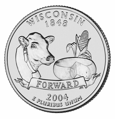 #ad 2004 D Wisconsin State Quarter $1.95
