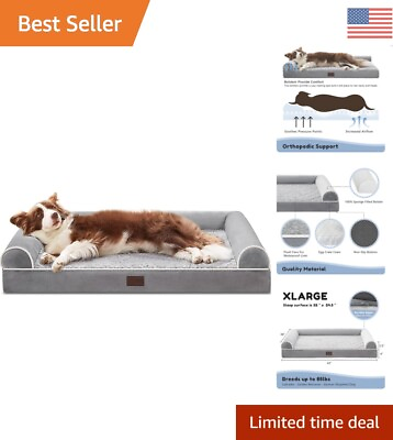 Orthopedic Dog Beds Supportive Pet Sofa Waterproof Lining Large amp; XL Dogs $94.99