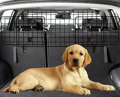 #ad 38 66.5 Inches Dog Car Barrier for Suvs Van Vehicles Adjustable Large Pet Bar $52.11