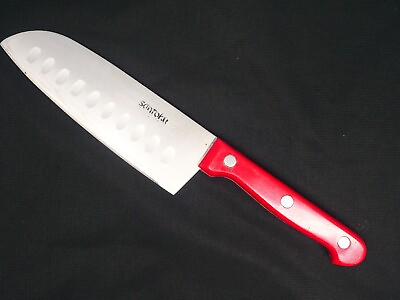 #ad Red Handle Santoku Knife 5quot; Blade $5.99