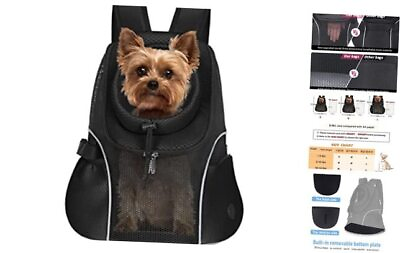 #ad Pet Dog Carrier Backpack Small Dog Front Backpack Ventilated Mesh Dog Travel $54.78