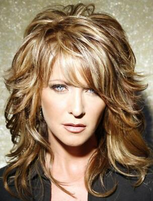 #ad Long Layered Wavy Capless Wigs Blonde Mix Synthetic Hair Wigs 14 Inches Women $21.88