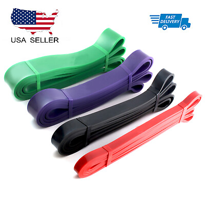 #ad Heavy Duty Resistance Bands Set 4 Loop for Gym Exercise Pull up Fitness Workout $26.97