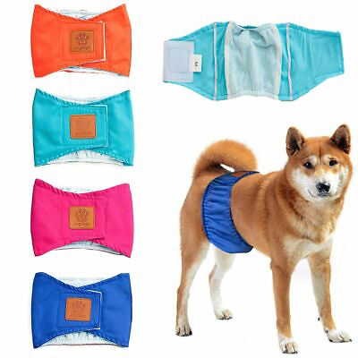 Ultra Absorbent Dog Diapers Male Belly Band Wrap Leak Proof Washable Pet Diapers $7.06